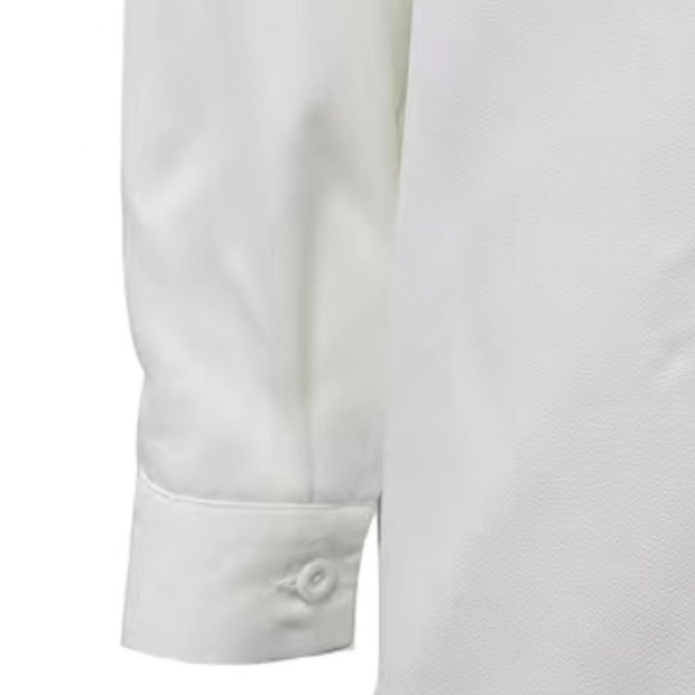 Solid White Button Front Long Sleeve Shirt Xxl - image 7
